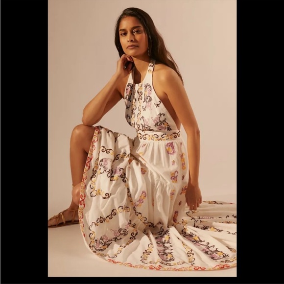 Anthropologie NWT Medallion Halter Maxi Dress
Size 8P. - Picture 3 of 16